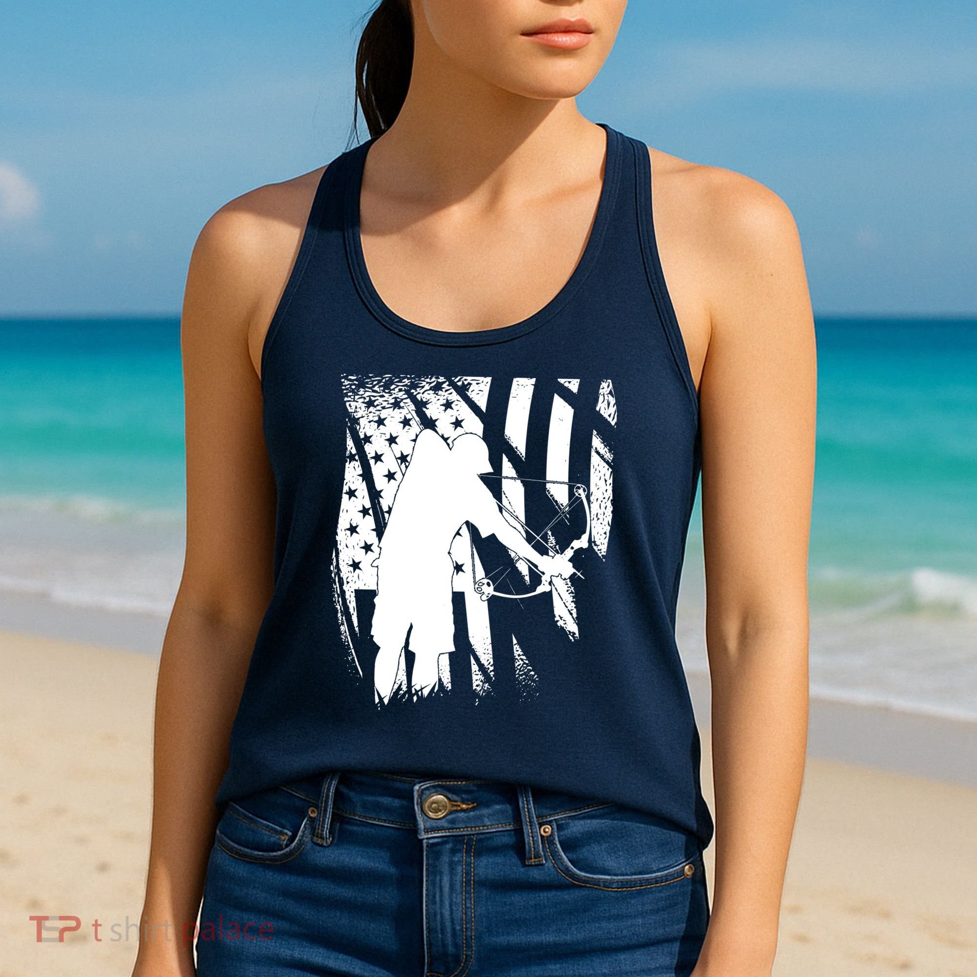 Bowfishing Americana Women's Tank Top