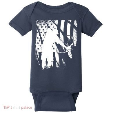 Bowfishing Americana Baby Bodysuit