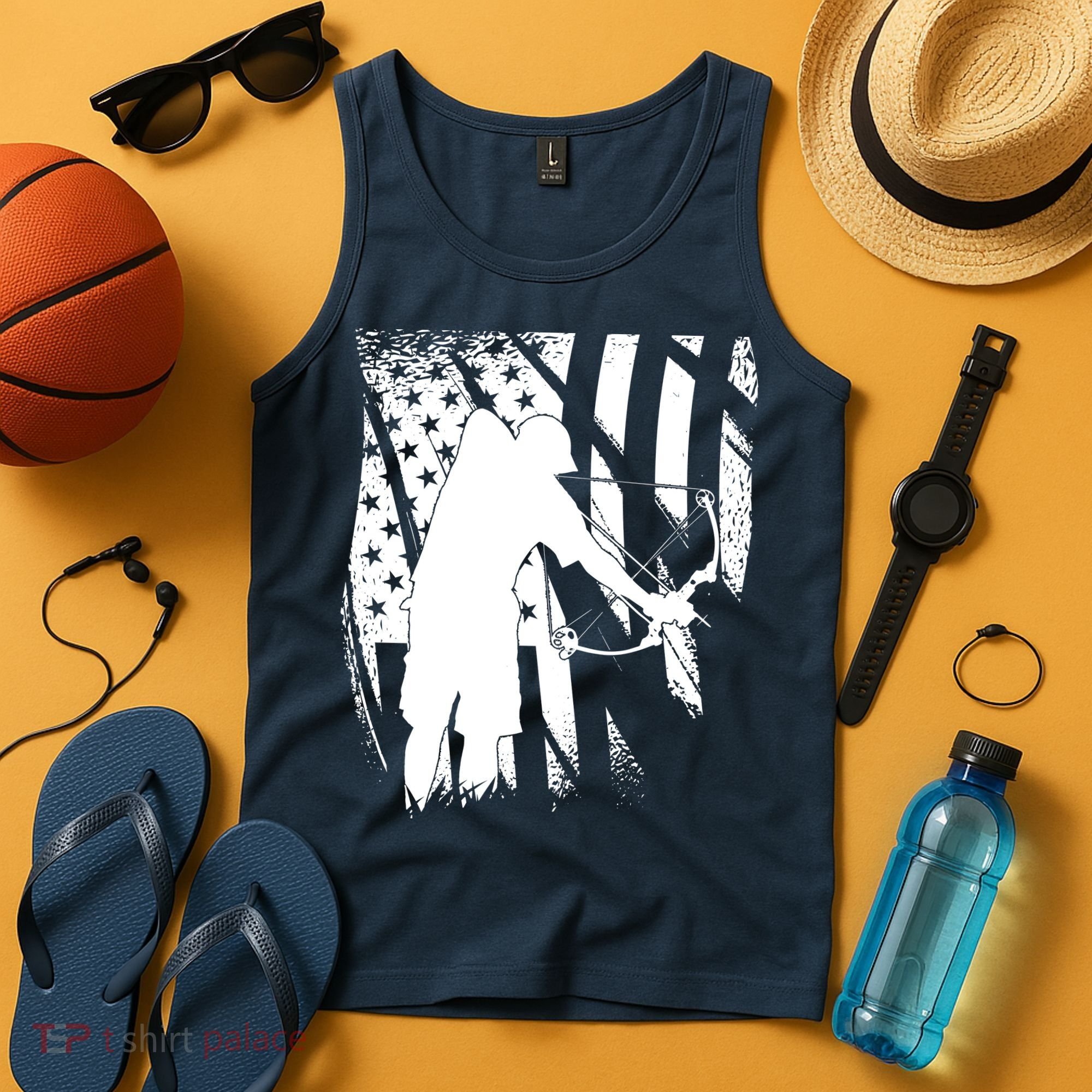 Bowfishing Americana Tank Top