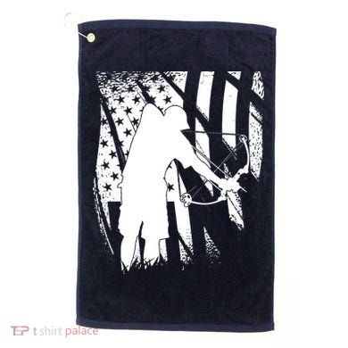 Bowfishing Americana Golf Towel