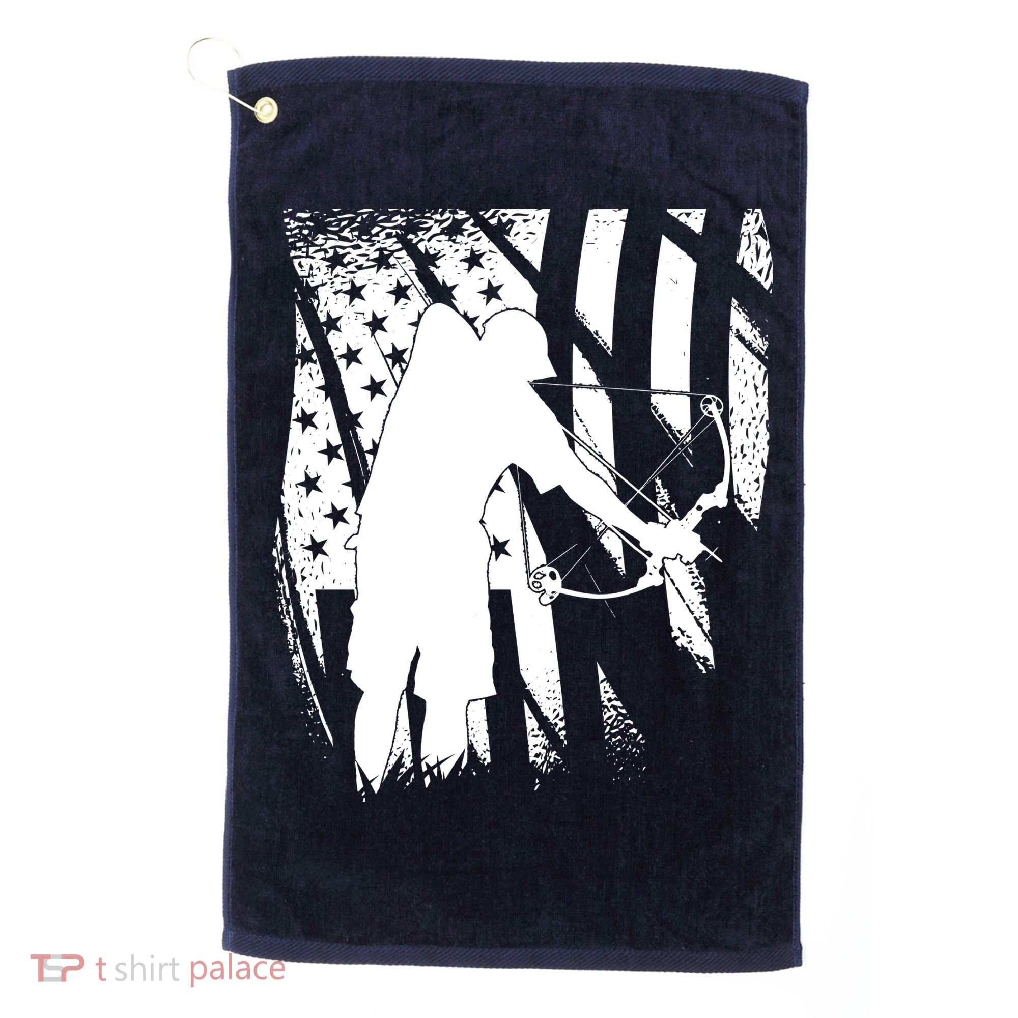 Bowfishing Americana Golf Towel