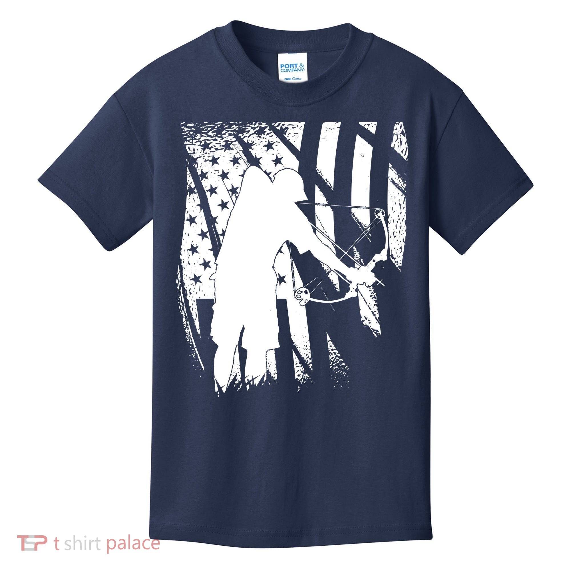 Bowfishing Americana Kids T-Shirt
