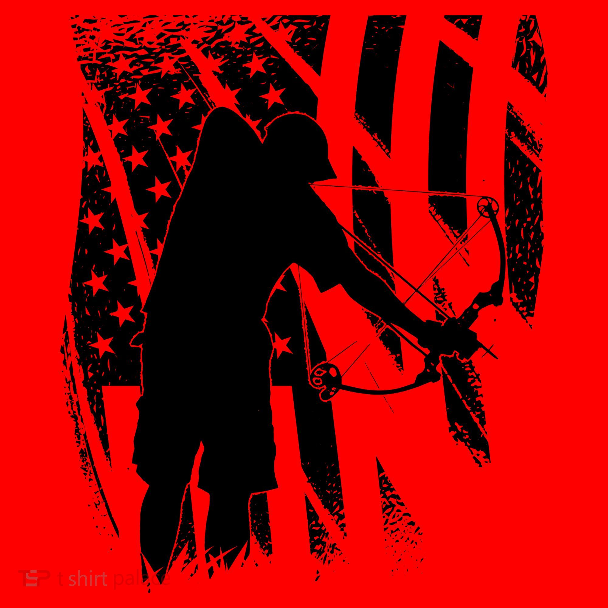 Bowfishing Americana Santa Hat