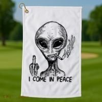 Because Aliens Golf Towel thumb 1