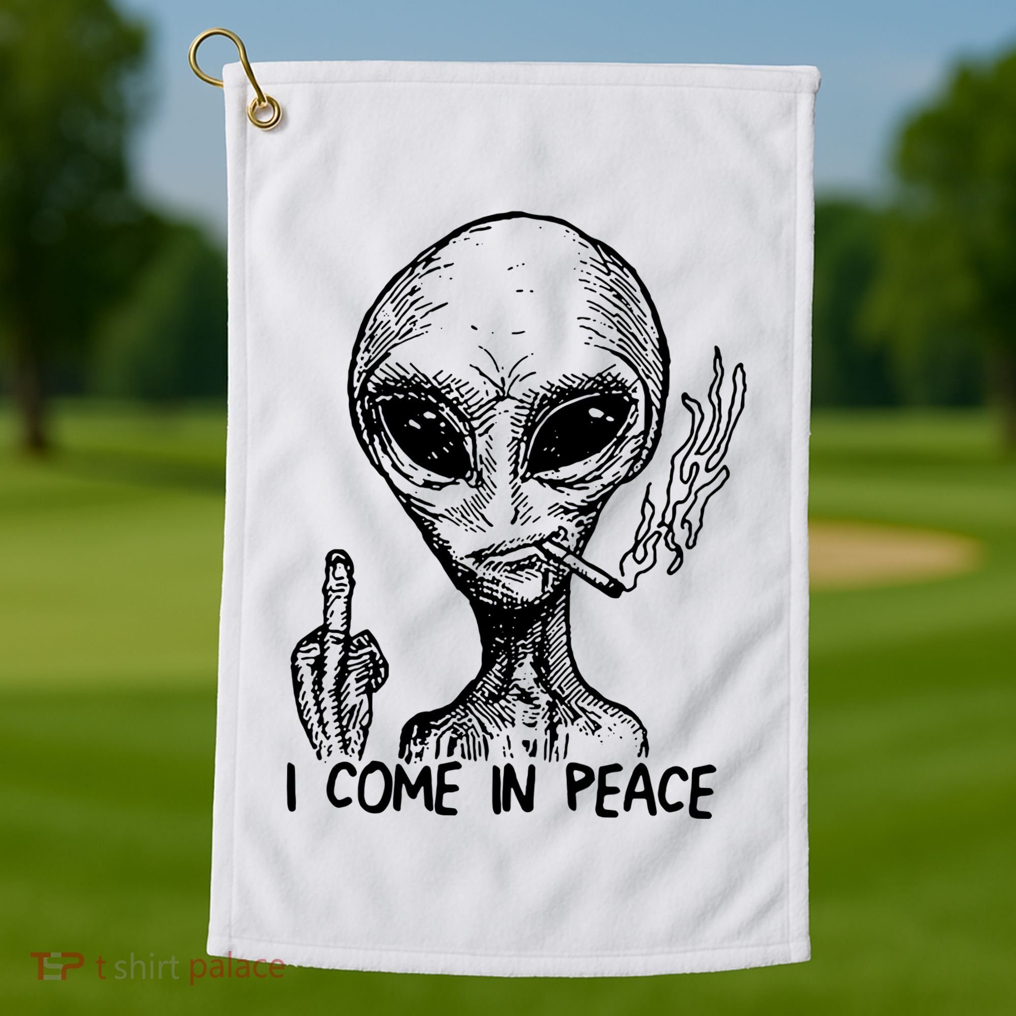 Because Aliens Golf Towel
