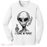 Because Aliens Kids Long Sleeve Shirt thumb 0
