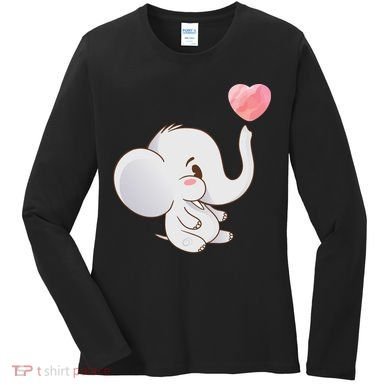 Baby Cute Elephant Women's Long Sleeve Shirt