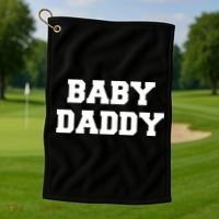 Baby Daddy New Father Golf Towel thumb 1
