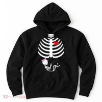 Baby Girl Skeleton Pregnancy Love Halloween Hoodie thumb 0