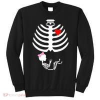 Baby Girl Skeleton Pregnancy Love Halloween Sweatshirt thumb 0
