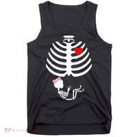 Baby Girl Skeleton Pregnancy Love Halloween Tank Top thumb 0