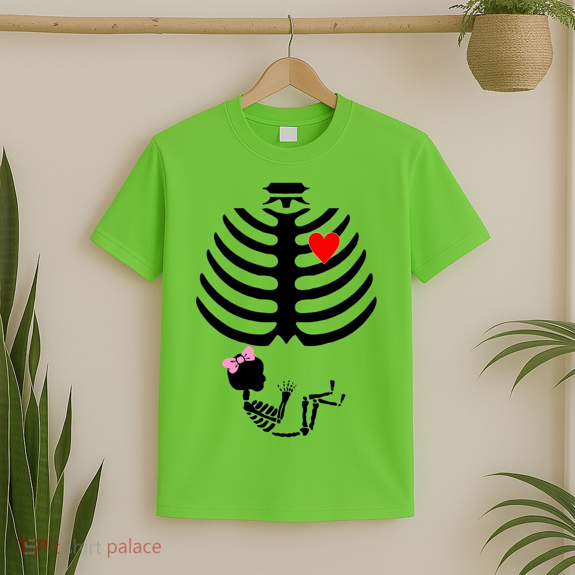 Baby Girl Skeleton Pregnancy Love Halloween T-Shirt