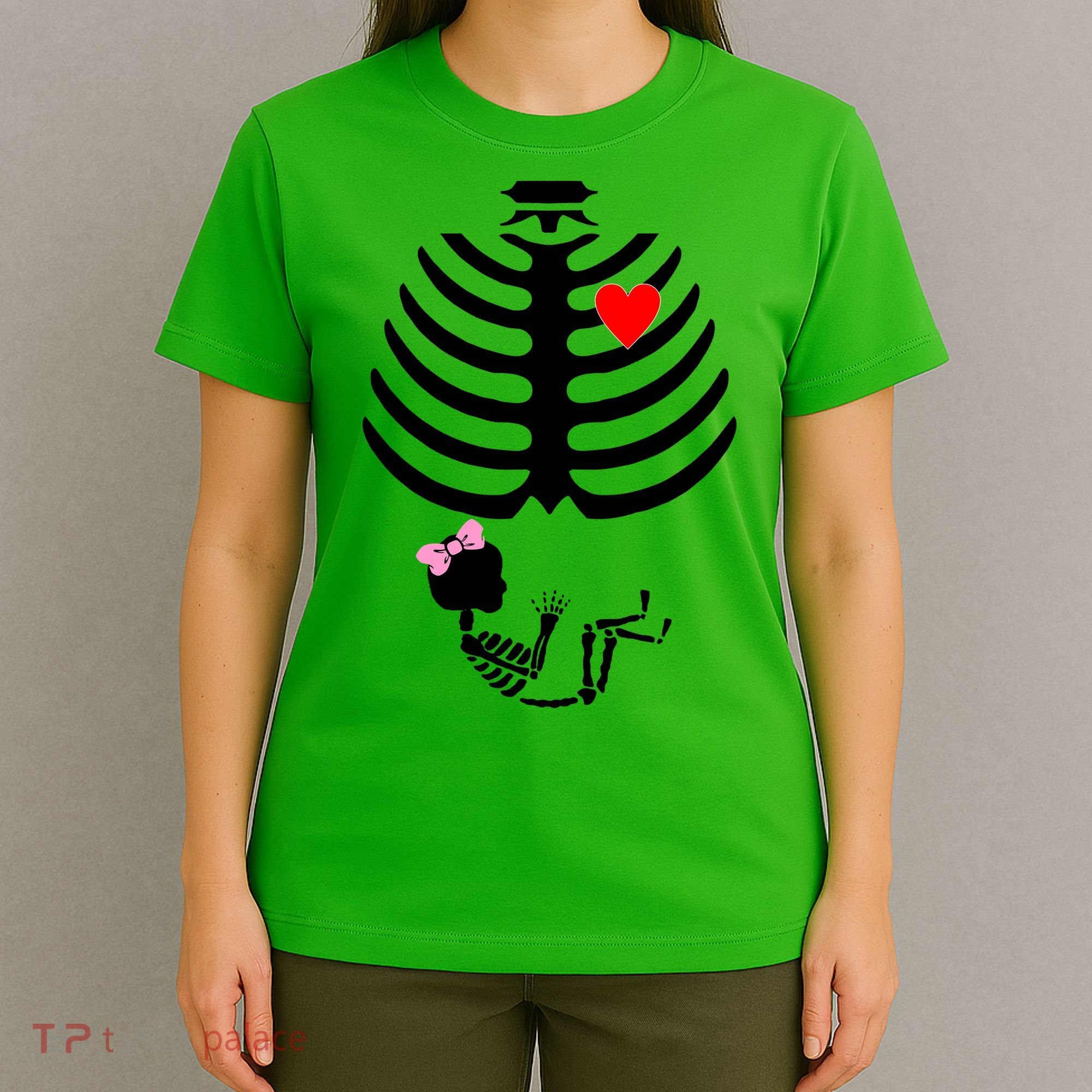 Baby Girl Skeleton Pregnancy Love Halloween T-Shirt