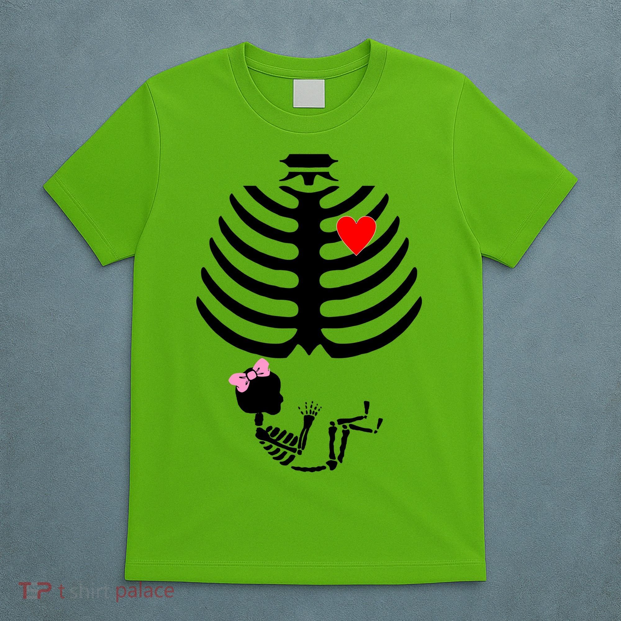 Baby Girl Skeleton Pregnancy Love Halloween T-Shirt
