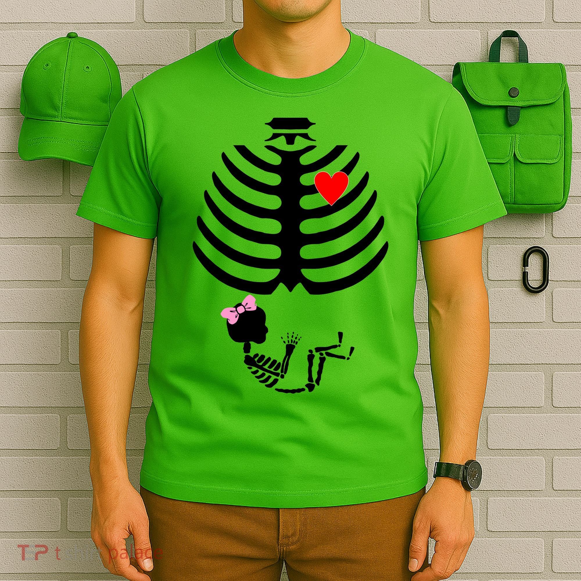 Baby Girl Skeleton Pregnancy Love Halloween T-Shirt