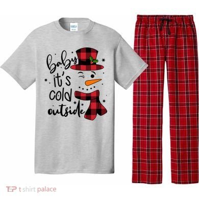 Baby It's Cold Outside Snowman Pajama Set