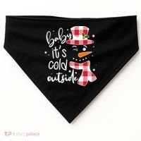 Baby It's Cold Outside Snowman USA-Made Doggie Bandana thumb 0
