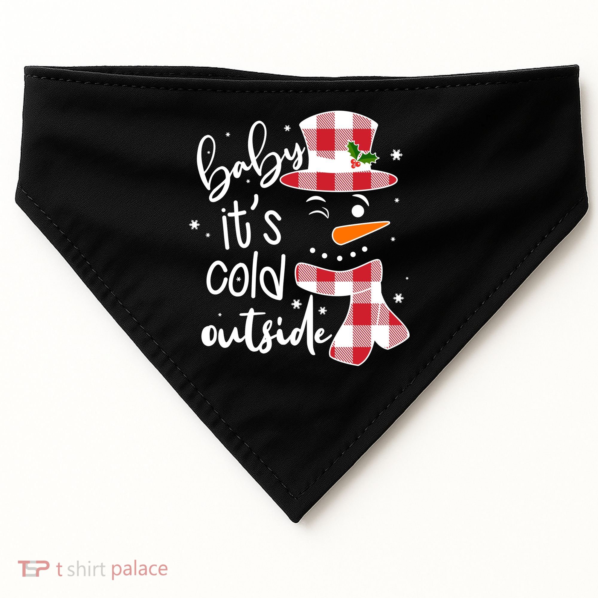 Baby It's Cold Outside Snowman USA-Made Doggie Bandana