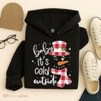Baby It's Cold Outside Snowman Hoodie thumb 4