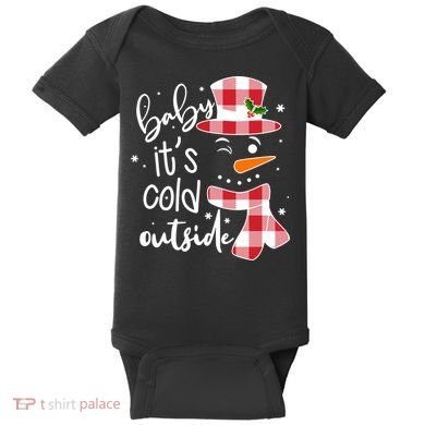 Baby It's Cold Outside Snowman Baby Bodysuit