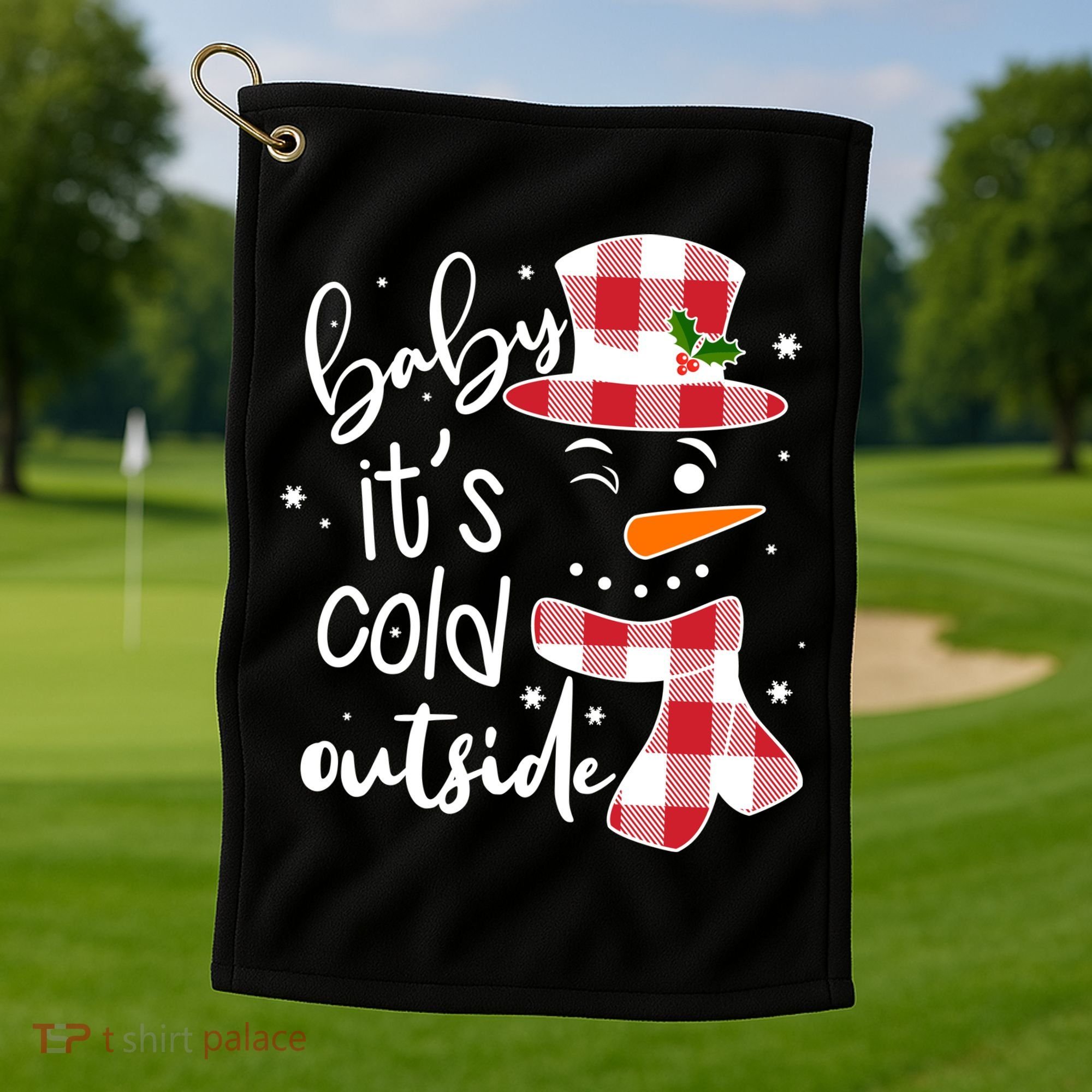 Baby It's Cold Outside Snowman Golf Towel