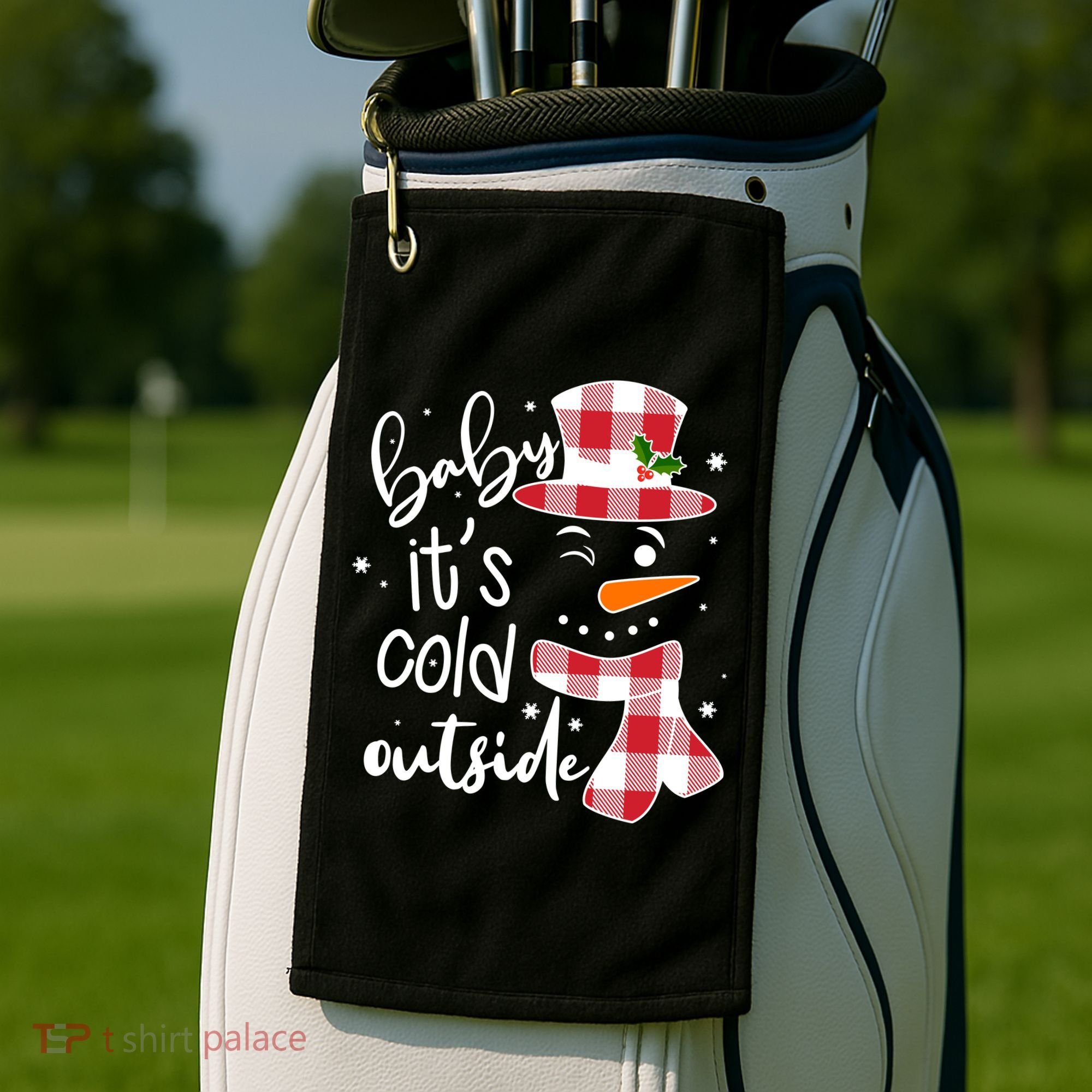 Baby It's Cold Outside Snowman Golf Towel