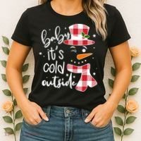 Baby It's Cold Outside Snowman Women's T-Shirt thumb 2