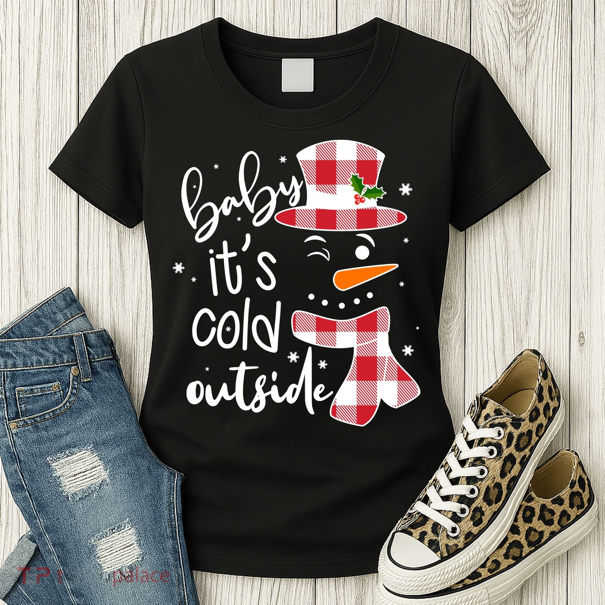 Baby It's Cold Outside Snowman Women's T-Shirt