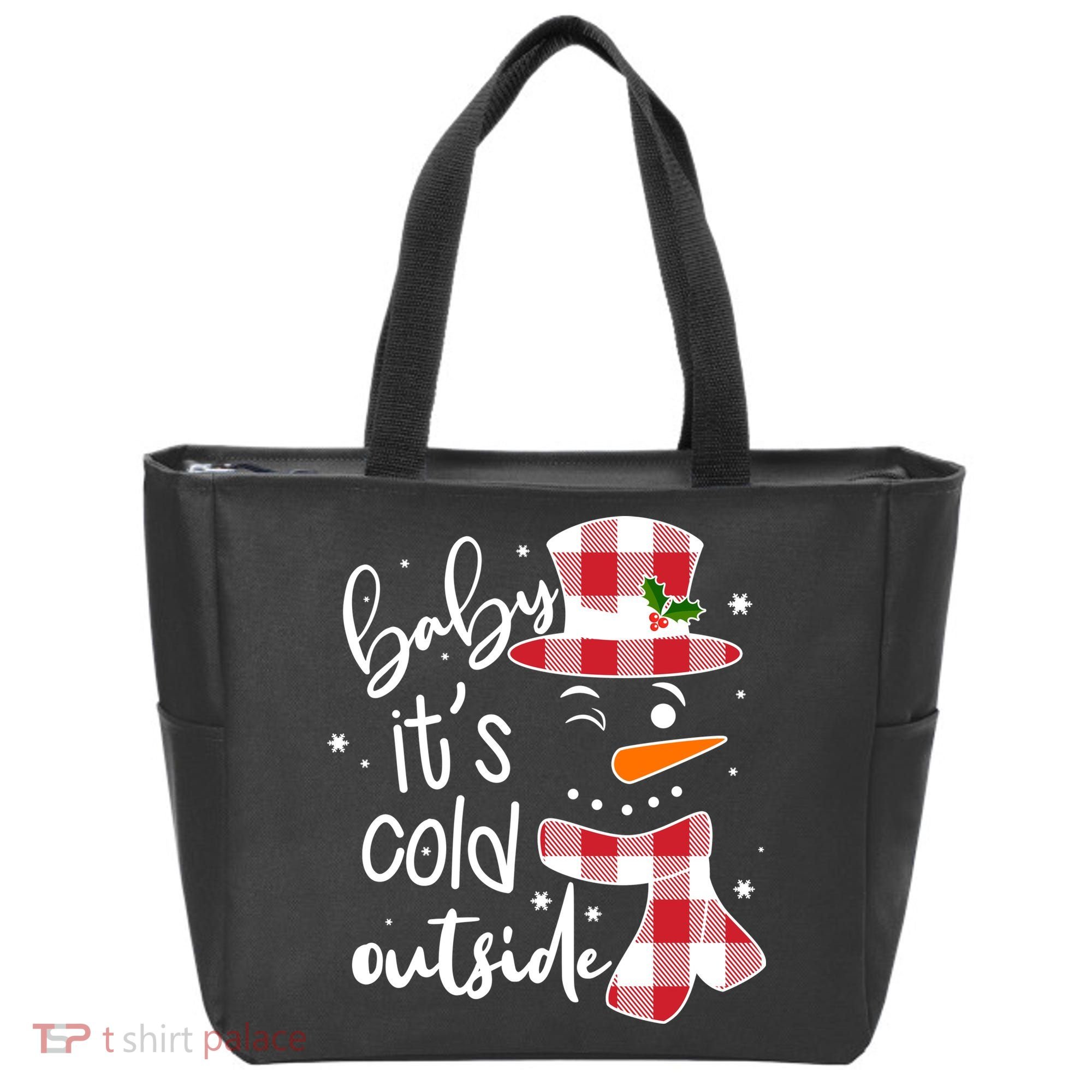 Baby It's Cold Outside Snowman Tote Bag