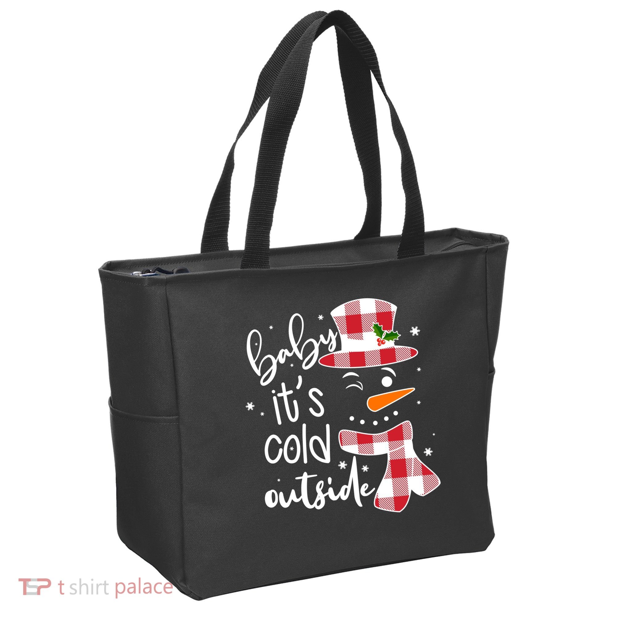 Baby It's Cold Outside Snowman Tote Bag