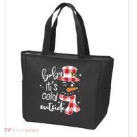 Baby It's Cold Outside Snowman Tote Bag thumb 3