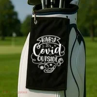 Baby It's Covid Outside Golf Towel thumb 2