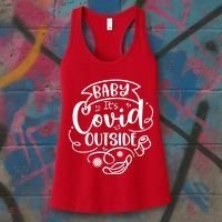 Baby It's Covid Outside Women's Tank Top thumb 3