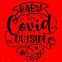 Baby It's Covid Outside Santa Hat thumb 1