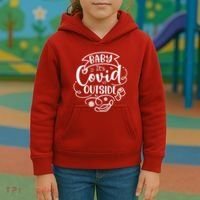 Baby It's Covid Outside Kids Hoodie thumb 3