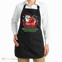 Baby It's Covid Outside Funny Christmas Apron thumb 2