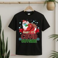 Baby It's Covid Outside Funny Christmas T-Shirt thumb 2