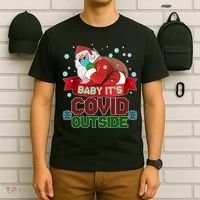 Baby It's Covid Outside Funny Christmas T-Shirt thumb 6