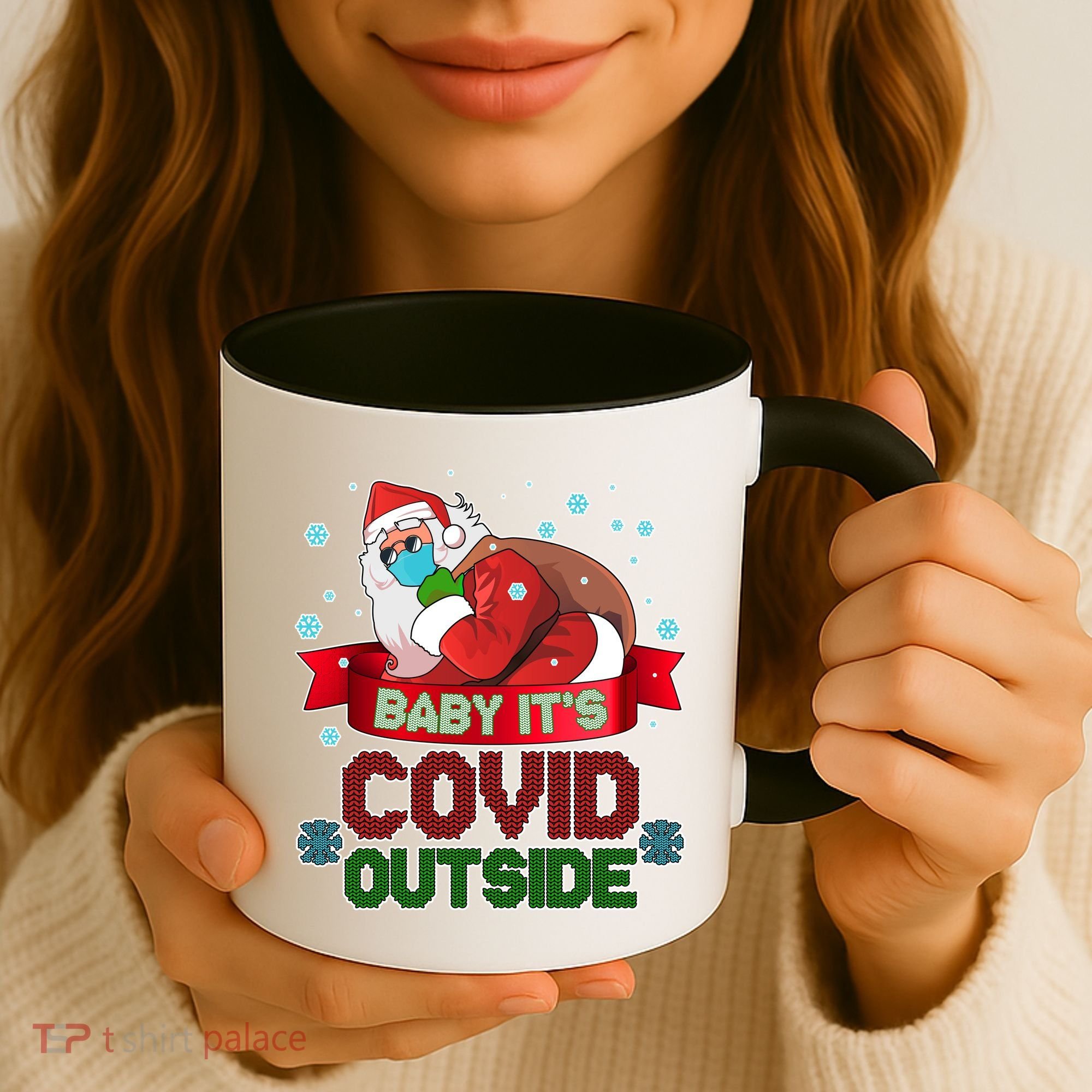 Baby It's Covid Outside Funny Christmas Coffee Mug