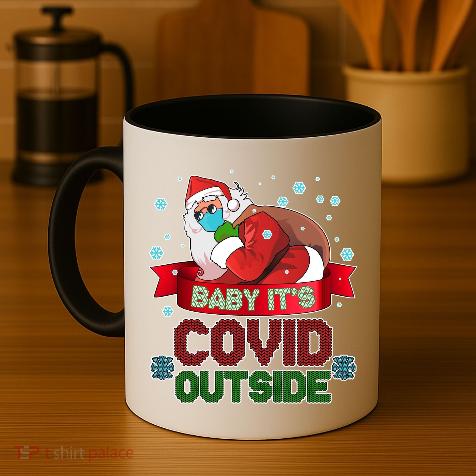 Baby It's Covid Outside Funny Christmas Coffee Mug