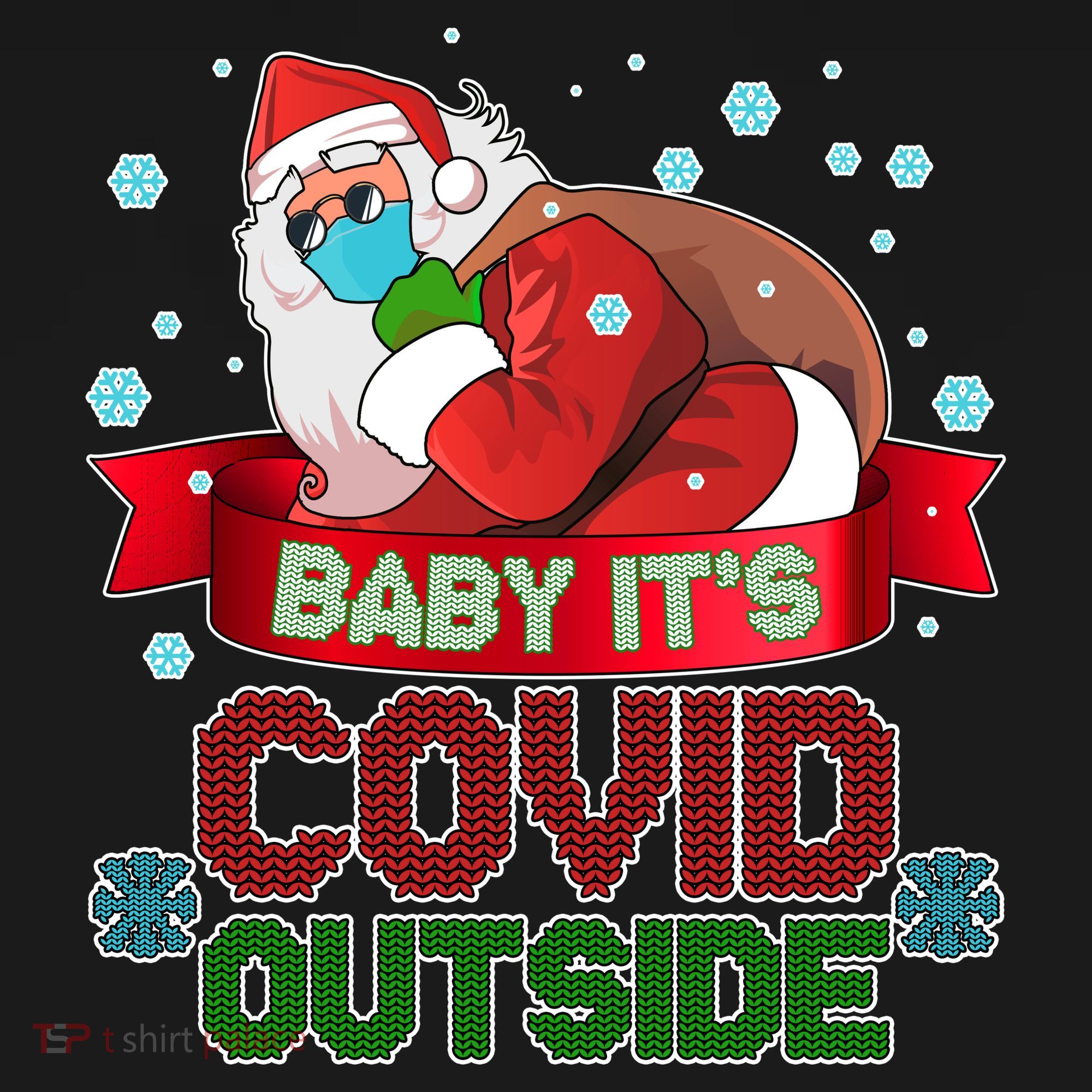 Baby It's Covid Outside Funny Christmas Mousepad