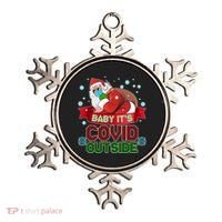 Baby It's Covid Outside Funny Christmas Ornament thumb 0