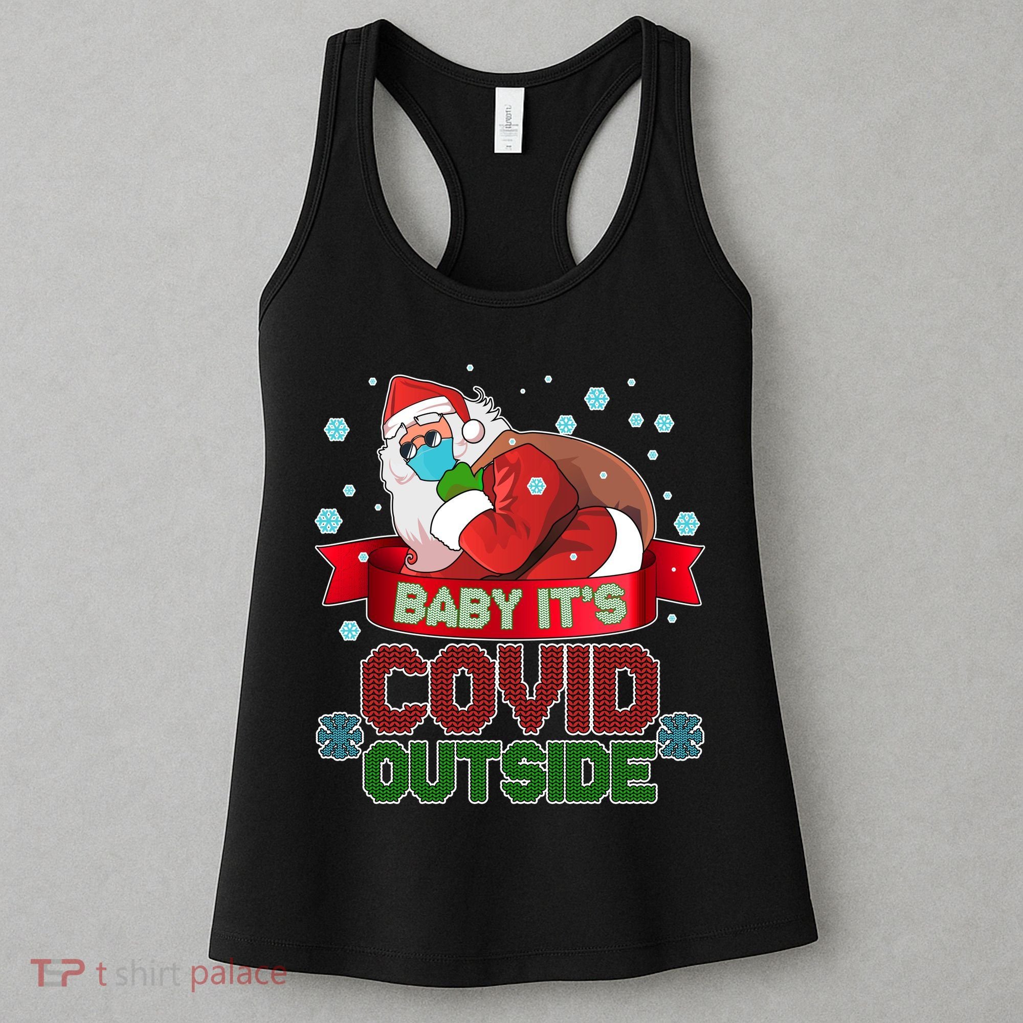 Baby It's Covid Outside Funny Christmas Women's Tank Top