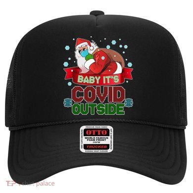 Baby It's Covid Outside Funny Christmas Hat
