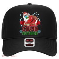 Baby It's Covid Outside Funny Christmas Hat thumb 0