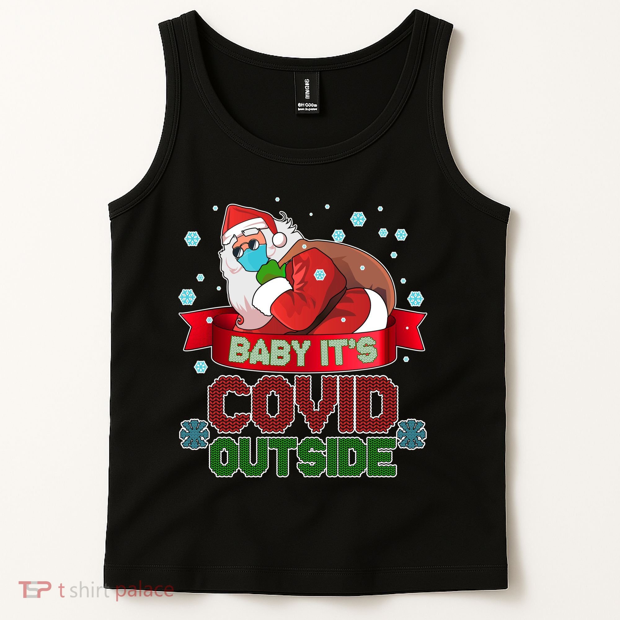 Baby It's Covid Outside Funny Christmas Tank Top