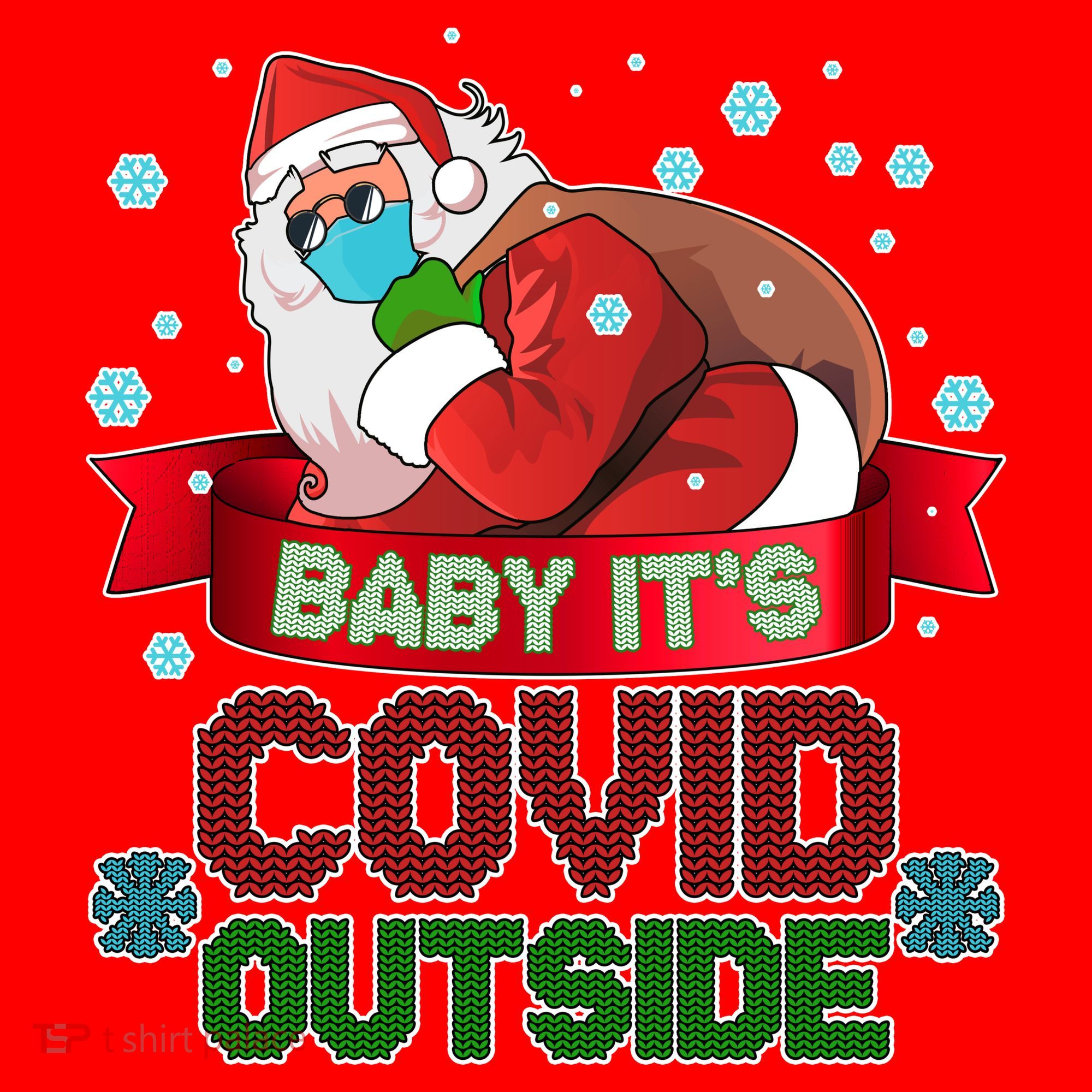 Baby It's Covid Outside Funny Christmas Santa Hat