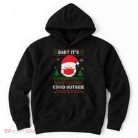 Baby It's COVID Outside Ugly Christmas Sweater Hoodie thumb 0