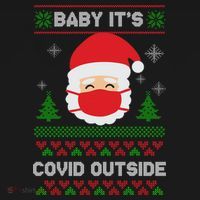 Baby It's COVID Outside Ugly Christmas Sweater Apron thumb 3