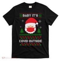 Baby It's COVID Outside Ugly Christmas Sweater T-Shirt thumb 0